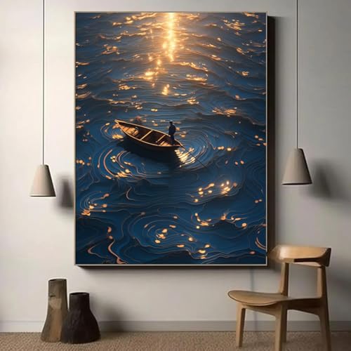 Toile de pêcheur pour mur vide affiche océan paysage naturel 20x35