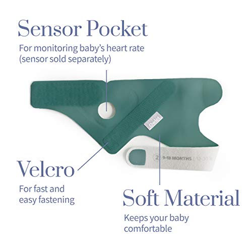 Owlet Accessory Fabric Sock For Smart Sock 3 Baby Monitor, Fits Babies 0 To 18 Months, Deep Sea Green (Sensor And Base Station Not Included) #TOP4