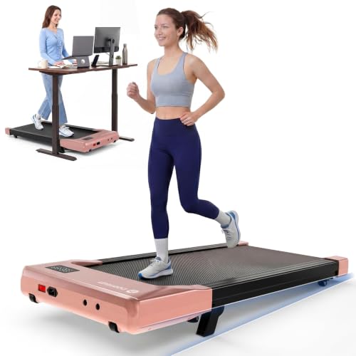 Image of DeerRun Walking Pad with 6% Incline, 3 in 1 Under Desk Treadmill for Home Office & Small Spaces, 2.5HP Quiet Walking Pad Treadmill with 300lb Capacity, 0.6-3.8MPH, App & Remote Control