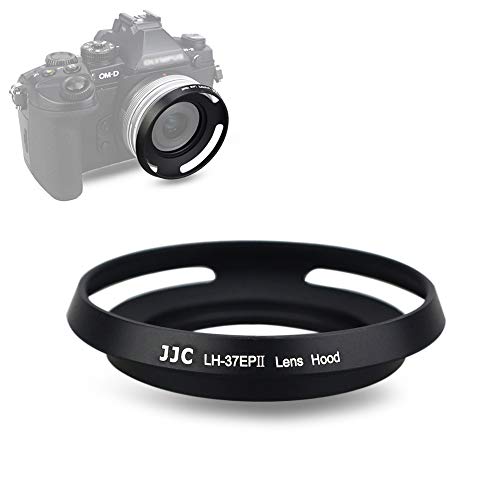olympus 37mm lens hood - JJC 37mm Screw in Lens Hood Shade for Olympus M.Zuiko Digital ED 14-42mm EZ Lens Used on OM-D E-M10 III/E-M10 II,etc & Panasonic Lumix G Vario 12-32mm ASPH Lens on DMC-GX85/DMC-GX850,etc - Black