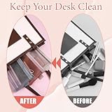 3 Pcs Mesh Makeup Bag, Reusable Pencil Pouch Makeup Brush Pouch Mesh Zipper Pouches Diaper Bag Organizing Pouches for Purse Travel Toiletry Home Office Travel Accessories (Pink, Gray, Khaki) - Image 3