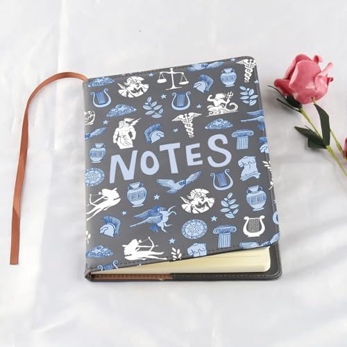 Libreta de mitología griega LQRI de cuero negro para inspirar tus lecturas diarias 2