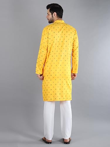 Image of Uri and MacKenzie Mens Cotton Woven Casual Kurta Pajama set