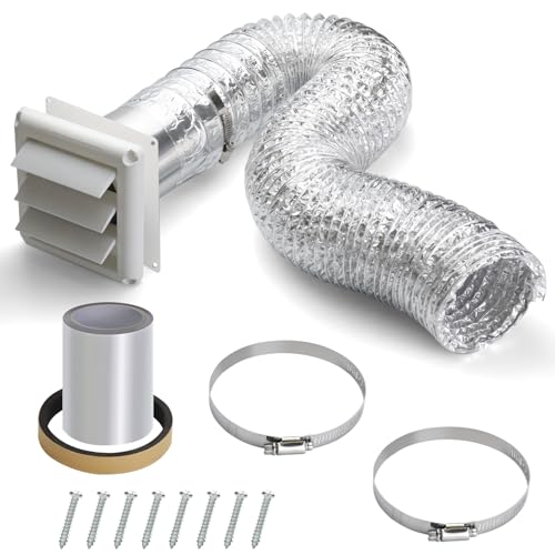 Wall Guide Kit for Broan-Nutone Ventilation Fan, 4" Bathroom Wall Fan Kit for Extractor Fan, Flexible Wall Guide Kit for Bathroom Extractor Fan, Ventilation and