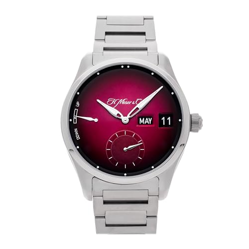 H. Moser & Cie. Pioneer Manual Wind Burgundy Dial Watch