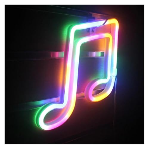 Néon note de musique LED veilleuse murale pour chambre et concert à piles