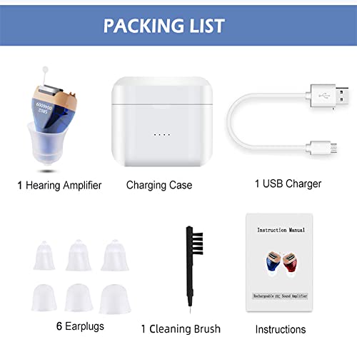 Incensonic Hearing Aids For Adults And Seniors Rechargeable With Noise Cancelling,Hearing Amplifier Convenient To Operate,Fast Charging,Loud Sound,Magnetic Charging Case #TOP5