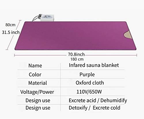 vinmax Far Infrared Sauna Blanket Heating Therapy Slim Bag SPA Body Detox Machine (Purple)