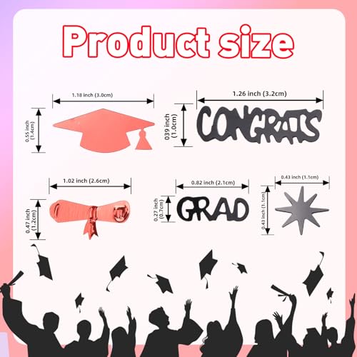 Image of Red and Black Graduation Confetti 2026, 1000 Pcs Class of 2026 Table Centerpiece Grad Confetti for 2026 Graduation Party Decorations Supplies