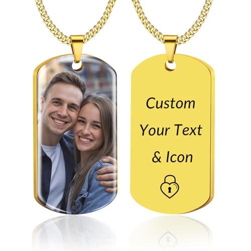 HINFKA Picture Necklace Personalized Photo