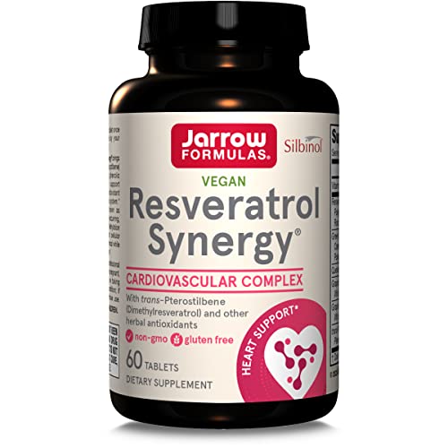 Jarrow Formulas Resveratrol Synergy 200 Mg - 60 Tablets - Healthy Antioxidant Status - With Trans-Pterostilbene - Heart Health - Includes Grape & Green Tea Extract - 60 Servings #TOP21