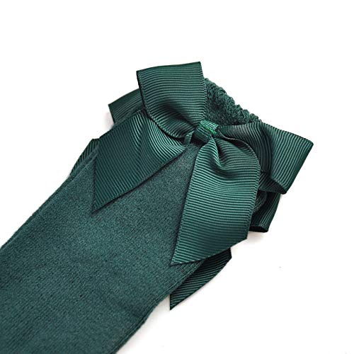 Image of Epeius Baby Girls Boys Cotton Uniform Knee High Socks Tube Ruffled Stockings (Pack of 3 /5)