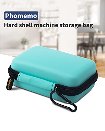 Phomemo Label Printer Case Hard Carry Case Compatible D30/Q30S/T02/M110 Label Printer, Label Maker Labeler Storage Holder, Green #TOP4