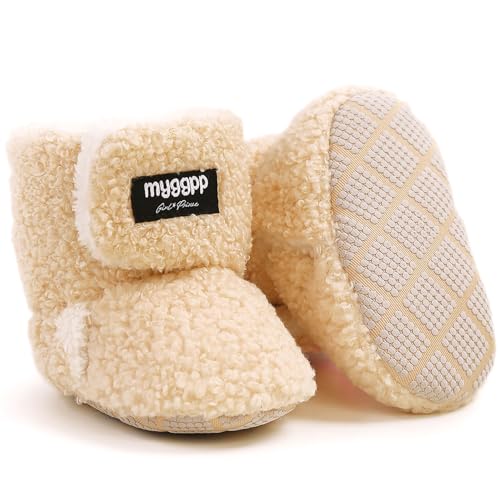 Zapatos Unisex Infant Invierno Botitas de Bebé Suaves y Antideslizantes Botas de Calcetín de Recién Nacido, 0 a 18 Meses Botitas y Patucos con Forro Polar para Niñas Niños