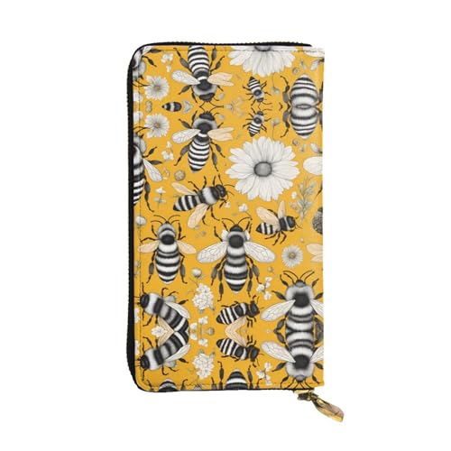 Pochette longue abeille de dessin animé pour organiser vos cartes et billets