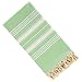 Pistachio Green Turkish Towel Peshtemal - 100% Natural Dyed Cotton - for Beach Spa Bath Swimming Pool Hammam Sauna Yoga Pilates Fitness Gym Picnic Blanket (Dandelion Textile)