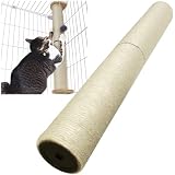 POOKIE 爪研ぎ 猫 ケージ用 ロング おもちゃ 付き ポール 爪とぎ 取り替え可能 ストレス解消 木製 工具付き ケージ用 つめとぎ