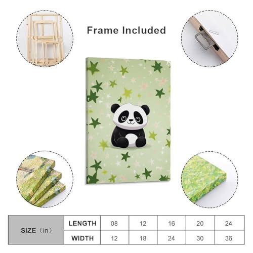 Panda Étoile Décoration Murale Imprimée pour Chambre Enfant et Adulte - 2