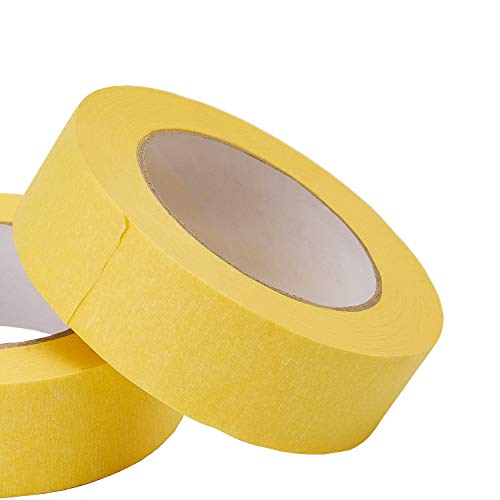 Lichamp 36Mm X 55M Yellow Automotive Masking Tape For Painting, Auto Body Masking Tape For Car Detailing, Yellow Painters Tape 1.4 Inch X 60 Yards #TOP2