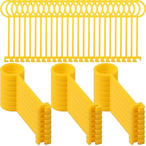 Lenwen 75 Pcs Clay Target Holders Clay Pigeon Holder Versatile Clay Pigeons Targets Pigeon Hooks Hanging Target Hangers for Outdoors Practice(Yellow) Cover