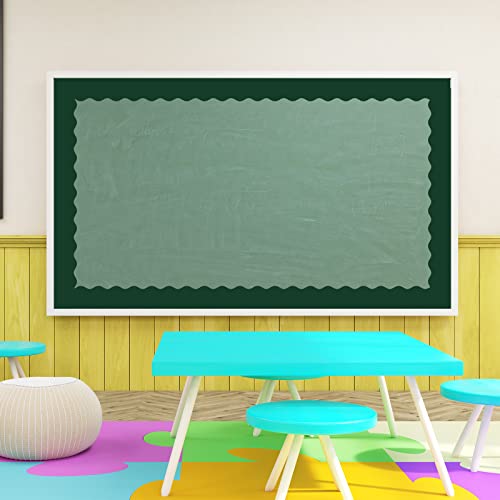 Image of Whaline 131.2ft Green Bulletin Board Borders 4 Rolls Gradient Green Colors Die-Cut Bulletin Board Strips St. Patrick's Day Rolled Trim Borders for School Classroom Office Chalkboard Decoration