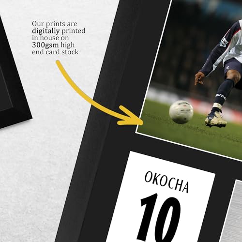 Autógrafo de Jay-Jay Okocha enmarcado para decorar despachos y habitaciones futboleras 4