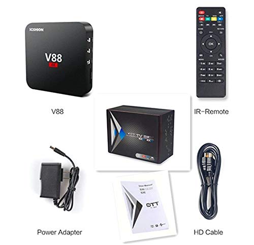 AMGUR V88 4K Android 7.1.2 TV Box RK3229 Quad Core 1GB/8GB Smart TV Box Support 3D Movie HD 1080P WiFi H.265 USB Home Media Player - Thumbnail 2