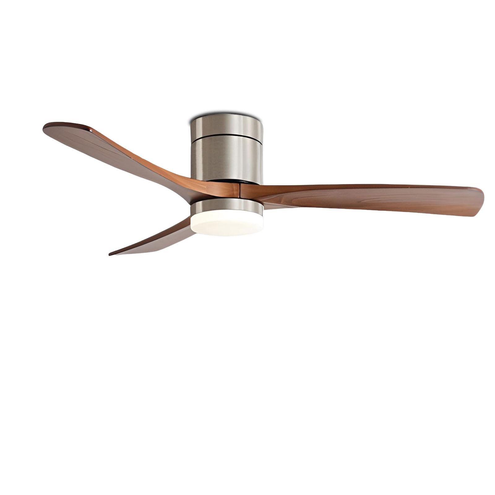 HXYSXHJUO Walnut Wood 42in Ceiling Fan with Light Modern Smart Remote/APP/Voice Control, 6 Speeds for Bedroom Dining Room Living Quiet Fans Dimmable LED