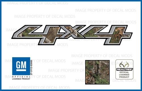 Decal Mods Calcomanías de camión 4x4 para Chevy Silverado Realtree - XTRAGREEN (2014-2017) juego de 2