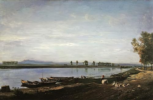 Peinture sur toile Charles François Daubigny grand format 60x90