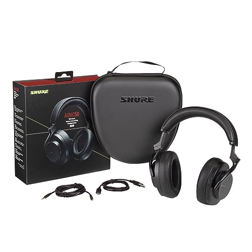 Image of Shure AONIC 50 Gen 2 Wireless Noise Cancelling Headphones, Premium Studio Sound, Bluetooth 5, Customizable EQ, 45-Hour Battery, Over-Ear, Black