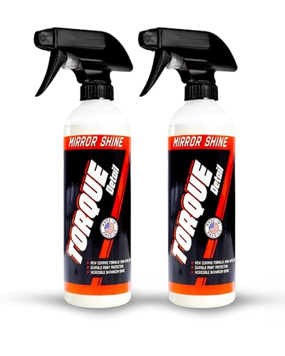 Mirror Shine - Super Gloss Wax & Sealant Hybrid Spray by Torque Detail - Superior Shine w/Professional Detailer Protection - Quickly Applies in Minutes, Each Coat Last Months (16oz (2 Pack))
