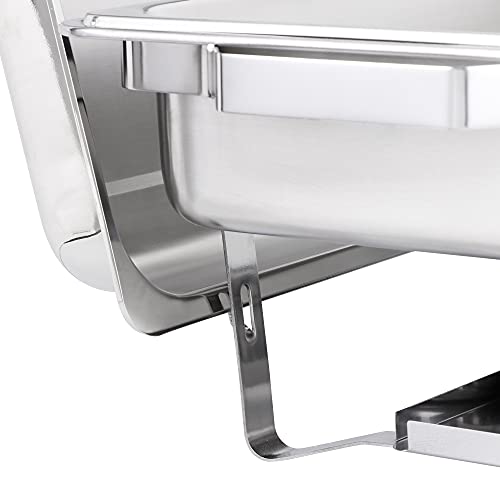 4 Pack Chafing Dish Buffet Set 8 Qt Stainless Steel Complete Chafer Set Catering Warmer Set With Water Pan, Fuel Holder For Parties, Dinners, Catering, Buffet And Weddings #TOP5