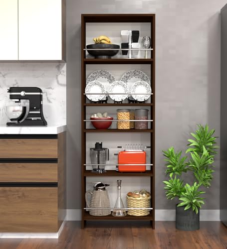 Image of SPECIALITY PANELS Kitchen Cabinet with 5 Open Shelves | Crockery Storage Cabinet | Space Organizer | Termites Resistance | Free Standing Wooden Cupboard for Kitchen Office Home | Chiyoda Wange