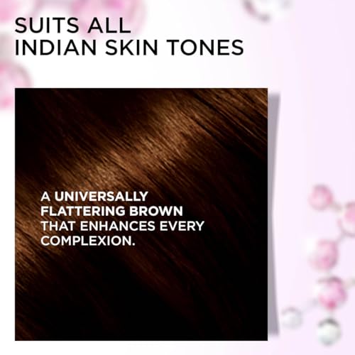 Image of L'Oreal Paris Casting Creme Gloss Hair Color With Glycolic Gloss Complex |Alia's Favourite Shade| Shade 500 - Medium Brown | 60g + 40g + 60ml