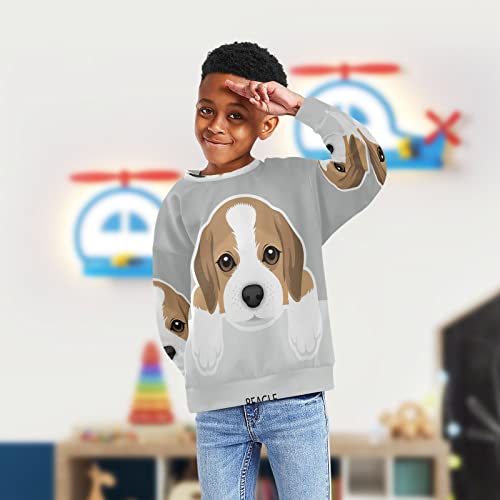 Beagle Puppy Dog Boy Girl Sweatshirt Toddler Crewneck Pullover Sweater Long Sleeve Fall Winter Clothes4