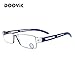 DOOViC 5 Pack Rimless Reading Glasses Blue Light Blocking Computer Readers Anti Eyestrain 1.50