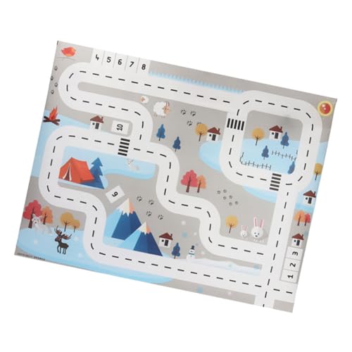 TOGEVAL Alfombra para Bebés y Tapete de Suelo Suave y Duradero con Diseño de Tráfico para Gateo y Educativo Casa
