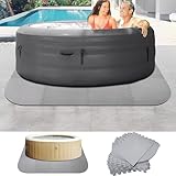 17pc 85 Inch Hot Tub Mat, 1/4 Inch 6mm Thickness EVA Foam Pad – Puncture-Resistant, Slip-Proof, Weatherproof Foundation for Inflatable Tubs