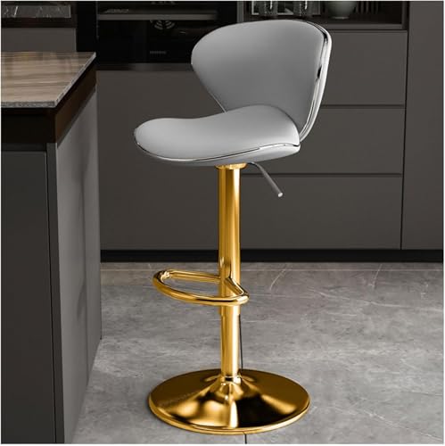 Tabourets de bar pivotants reglables 63-83 cm avec dossier chaises comptoir orange