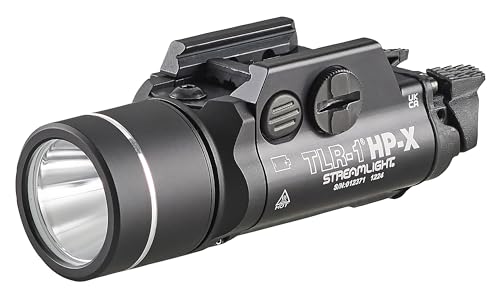 Streamlight 69168 TLR-1 HP-X USB 1300-Lumen High Candela Rail-Mounted Rechargeable Weapon Light Includes Rail Locating Keys and Batteries Black