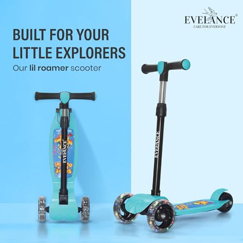 Image of 3 Wheel Kids Road Runner Scooter with Adjustable Height, Foldable Kick Scooter for 3+ Years | Skating Scooter Outdoor Toy for Boys & Girls, Birthday Gift | 50kg Capacity(Blue)