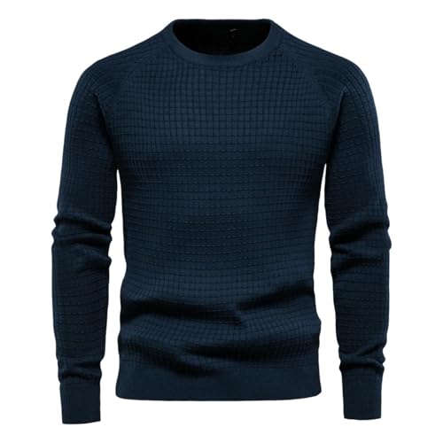 Jersey de punto premium a cuadros de color liso para el invierno masculino