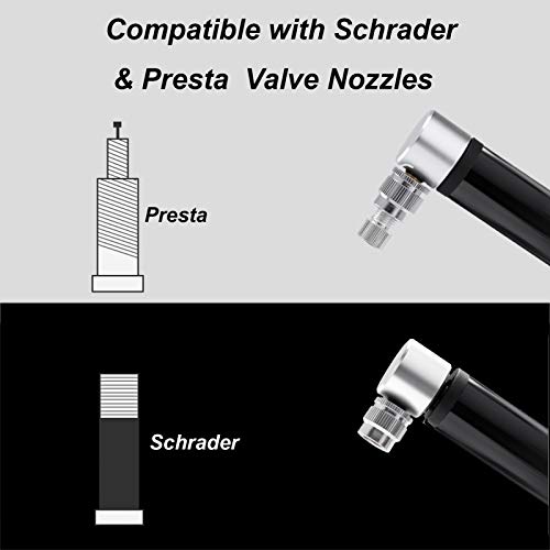 Leeofty Mini bomba de bicicleta Inflação de pneus super rápida Bomba de bicicleta portátil de liga d
