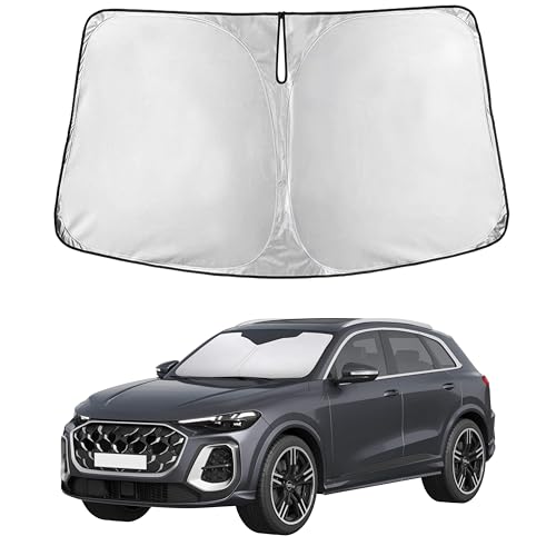 Econour Windshield Sunshade for Audi Q5 2018-2024 2025 2026, Sun Visor for Front Windshield & Window Sun Shade Cover, UV Heat Blocker & Protector, Car Accessories