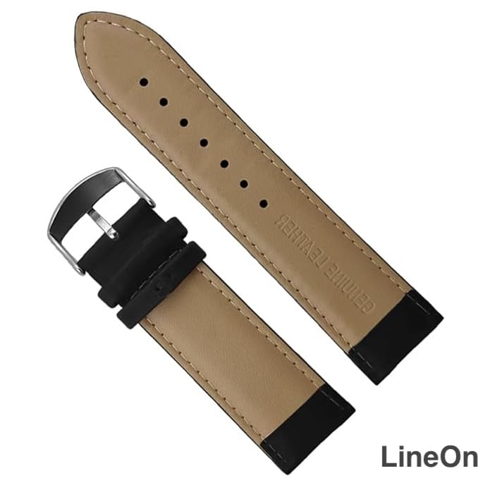 Image of Lineon NAGATA Full Padded Leather Watch Strap For Branded Watches Premium and Soft Strap For Titan, sonata, timex, casio and for all other brand