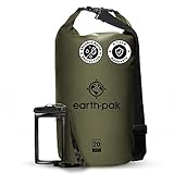 Earth Pak Waterproof Dry Bag - Roll Top Waterproof Backpack Sack Keeps Gear Dry for Kayaking, Beach, Rafting, Boating, Hiking, Camping and Fishing with Waterproof Phone Case