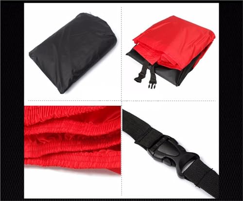 Housse de moto XXL rouge et noire imperméable pour Harley Softail
