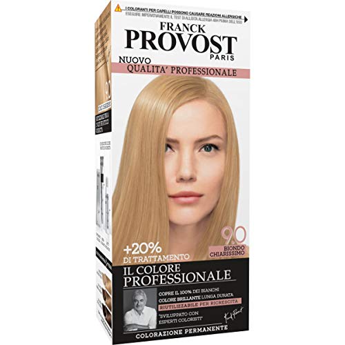 Franck Provost Tinta Capelli Colore Professionale a Domicilio, Valorizza Riflessi e Brillantezza, Biondo Chiarissimo