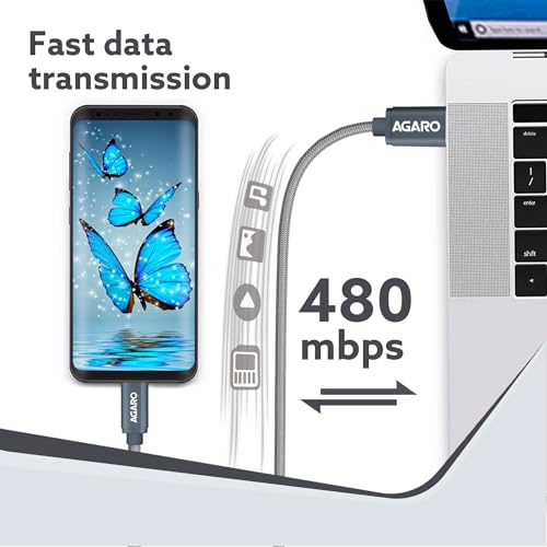 Image of AGARO Blaze Type C to Lightning Nylon Braided cable 1M